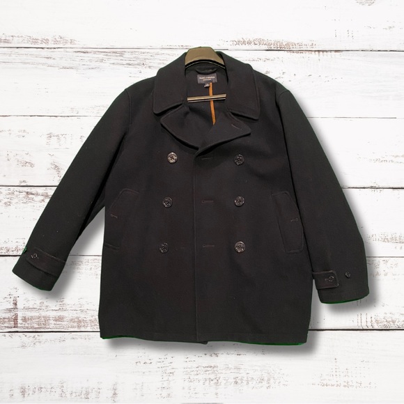 Daniel Cremieux Collection Double Breasted Wool Pea Coat - Picture 6 of 9